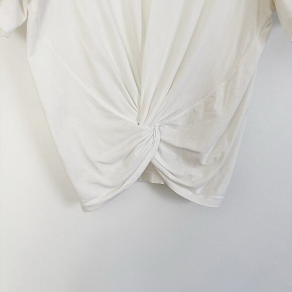 LULULEMON Crescent Tee Twist Front White - Picture 6 of 8